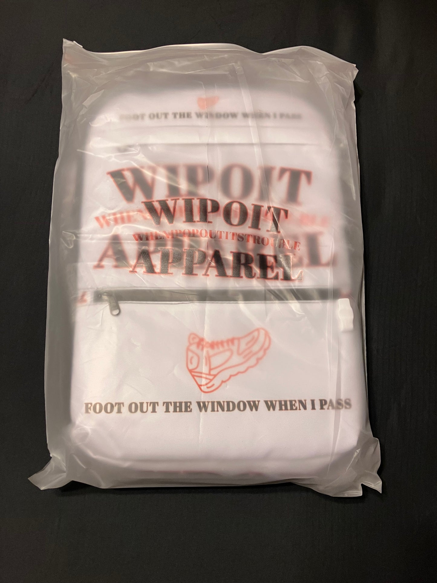 WHENIPOPOUTITSTROUBLE FOOT OUT THE WINDOW UTITLITY BACKPACK